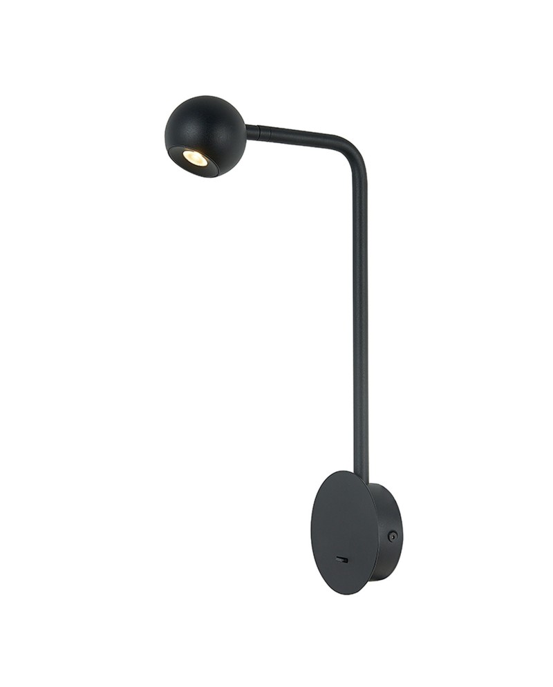 EYES * APLIQUE LED CON INTERRUPTOR NEGRO 6W 3000K